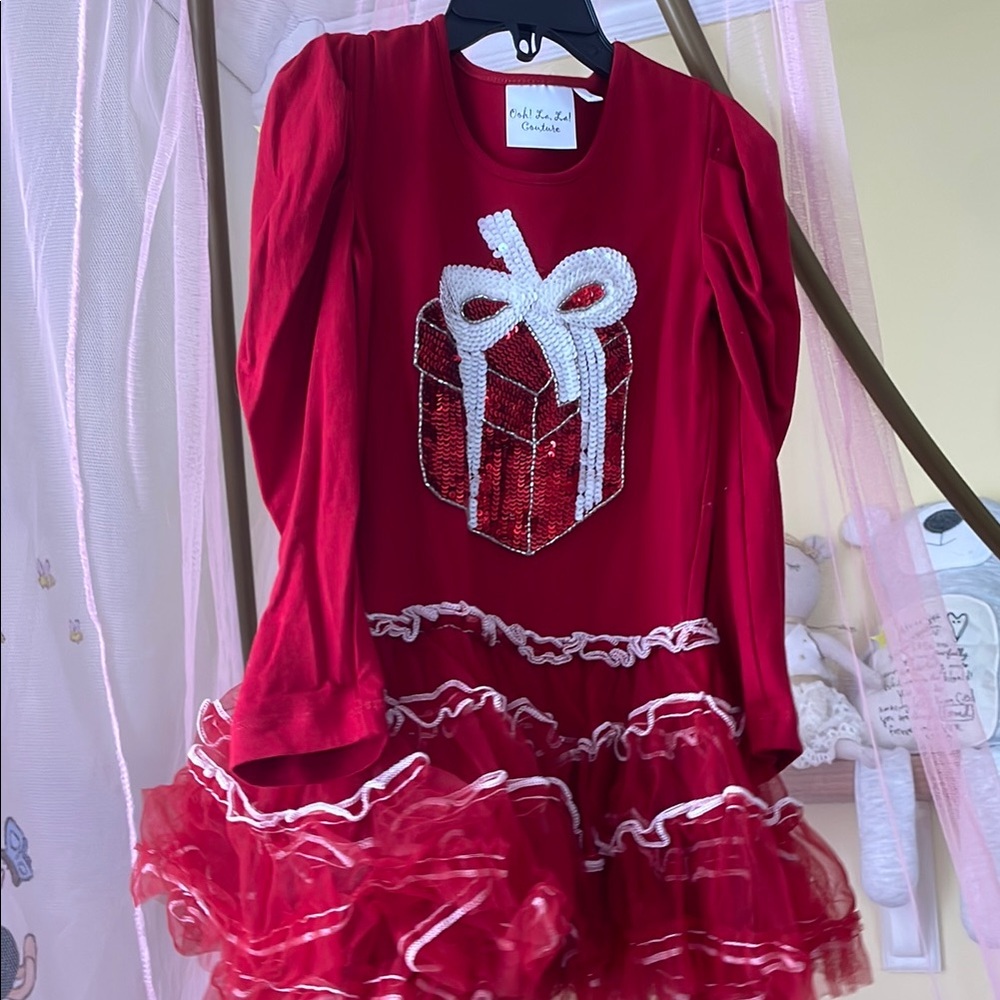 Oh La La Couture Red Dress with Gift Box Design
